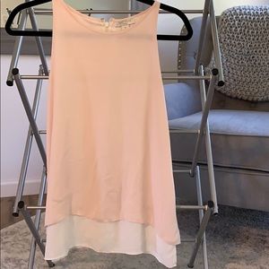 Pink and White Tank/Blouse
